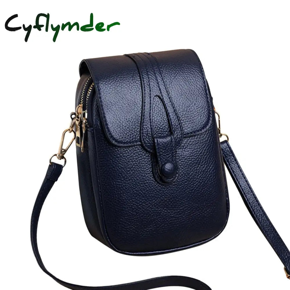 Cyflymder Simple Design Pu Leather Crossbody Shoulder Bags For Women Spring Retro Branded Handbags