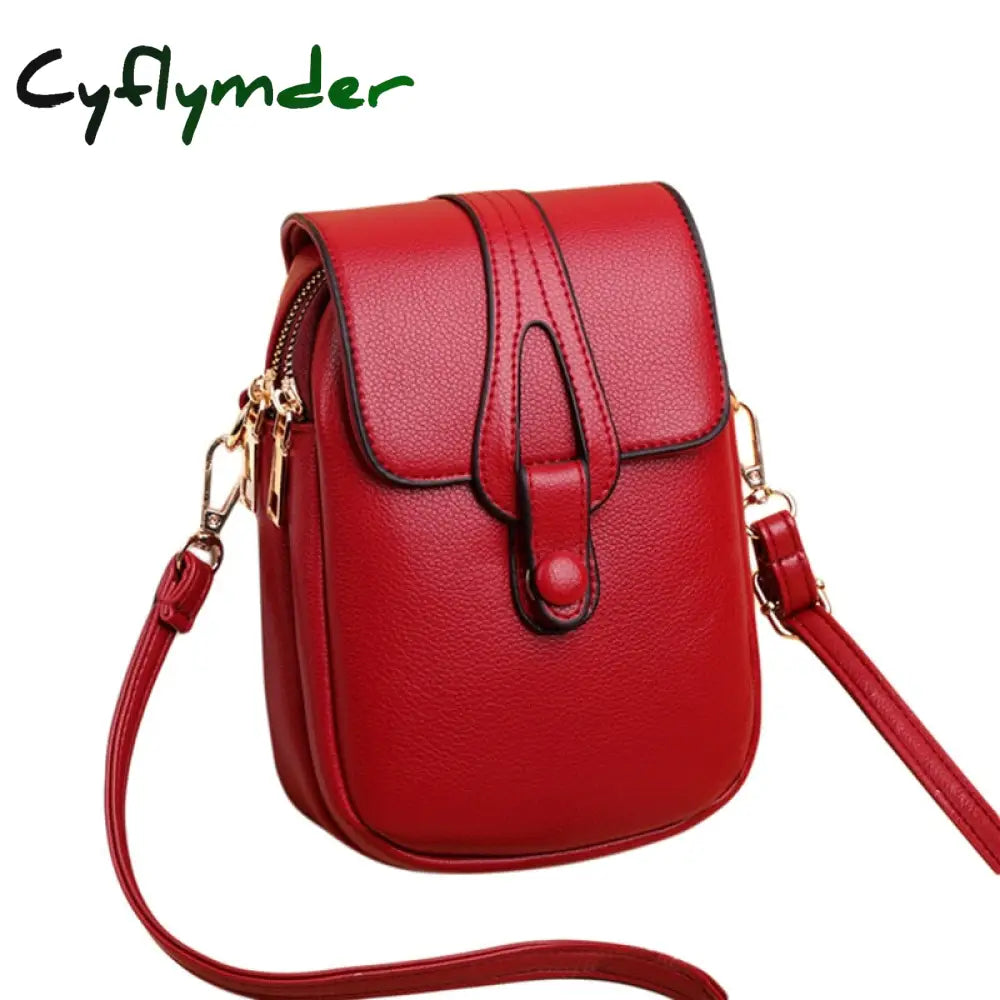 Cyflymder Simple Design Pu Leather Crossbody Shoulder Bags For Women Spring Retro Branded Handbags