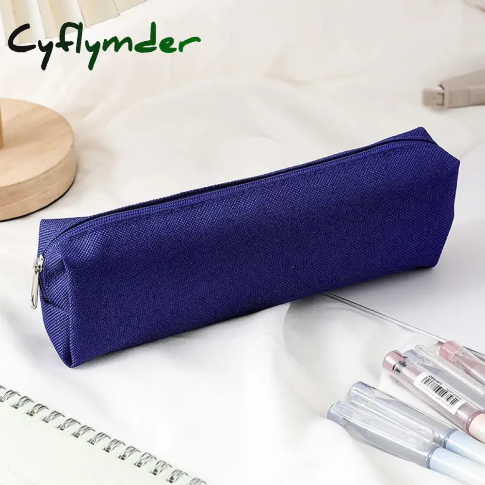 Cyflymder Simple Pencil Case School Supplies Cases Estuche Escolar Solid Color Stationery Kalemlik