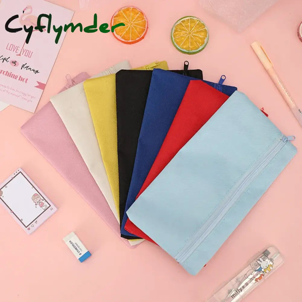 Cyflymder Simple Pencil Case School Supplies Pouch Large Capacity Back To Trousse Piornik Estuche