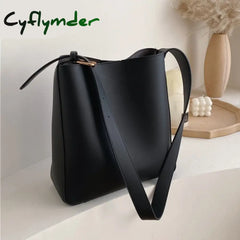 Cyflymder Simple Vintage Pu Leather Composite Bags For Women Casual Large Capacity Messenger Female