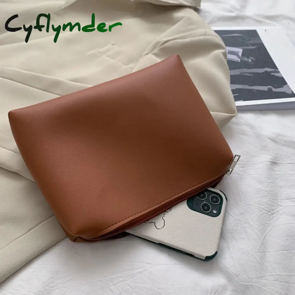 Cyflymder Simple Vintage Pu Leather Composite Bags For Women Casual Large Capacity Messenger Female