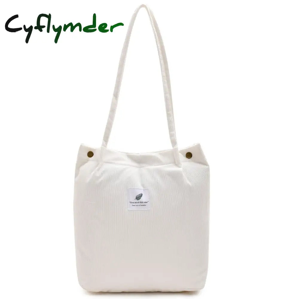 Cyflymder Simple Women Package Print Cute Bear Canvas Bag Handbags Japanese Literary Shoulder