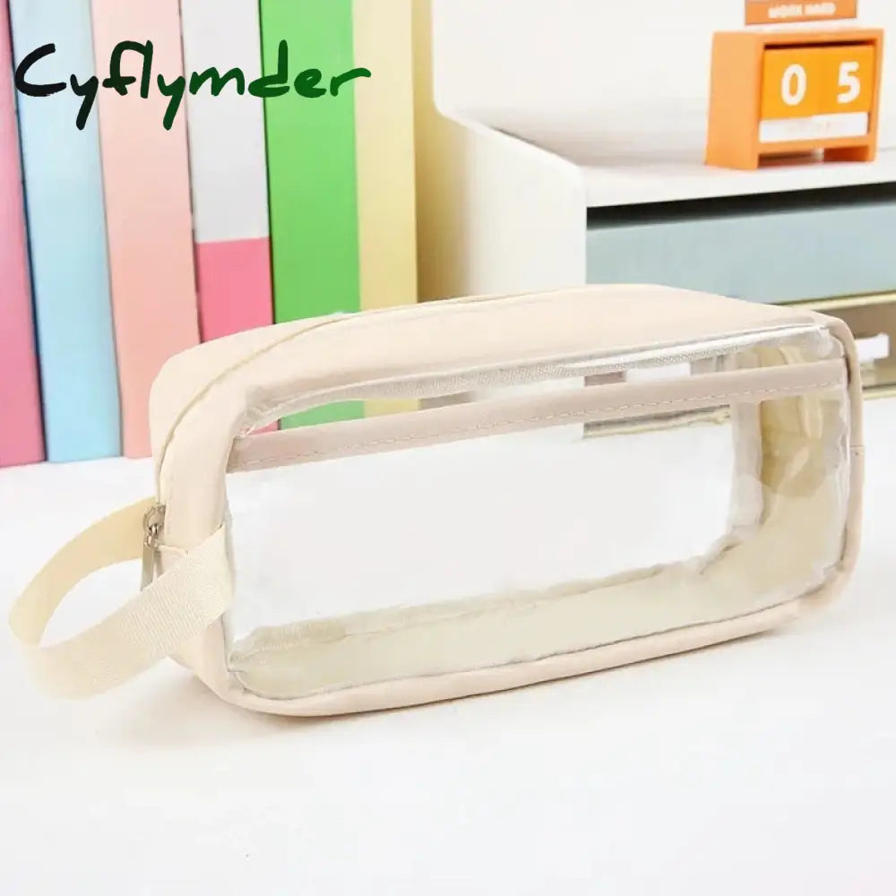 Cyflymder Six Layers Large Capacity Pencil Bag Stationery Supplies Aesthetic Transparent Pen Case