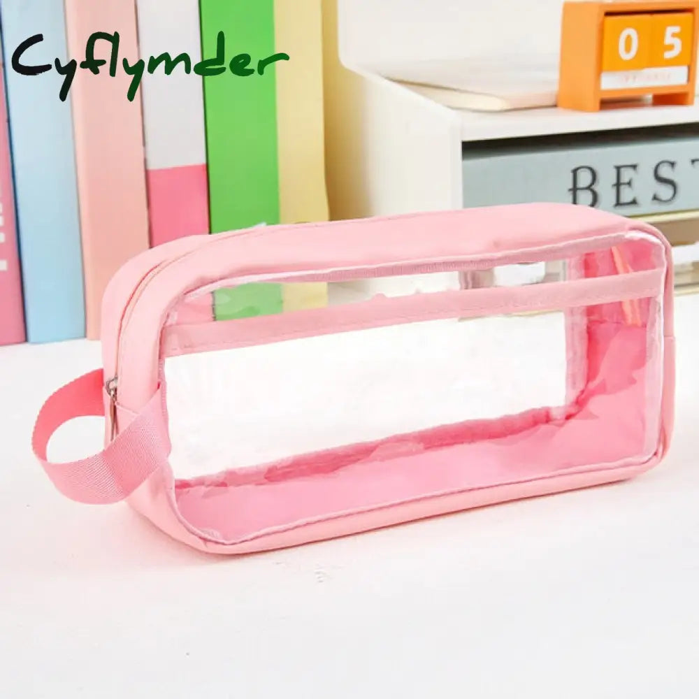 Cyflymder Six Layers Large Capacity Pencil Bag Stationery Supplies Aesthetic Transparent Pen Case