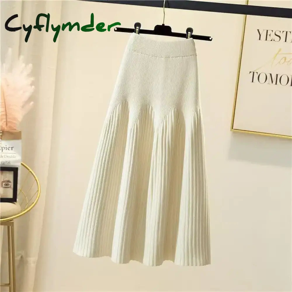 Cyflymder skirt outfits winter Women Autumn Winter Loose A-Line Midi Skirt Casual Elegant Office Lady Skirt Trendy