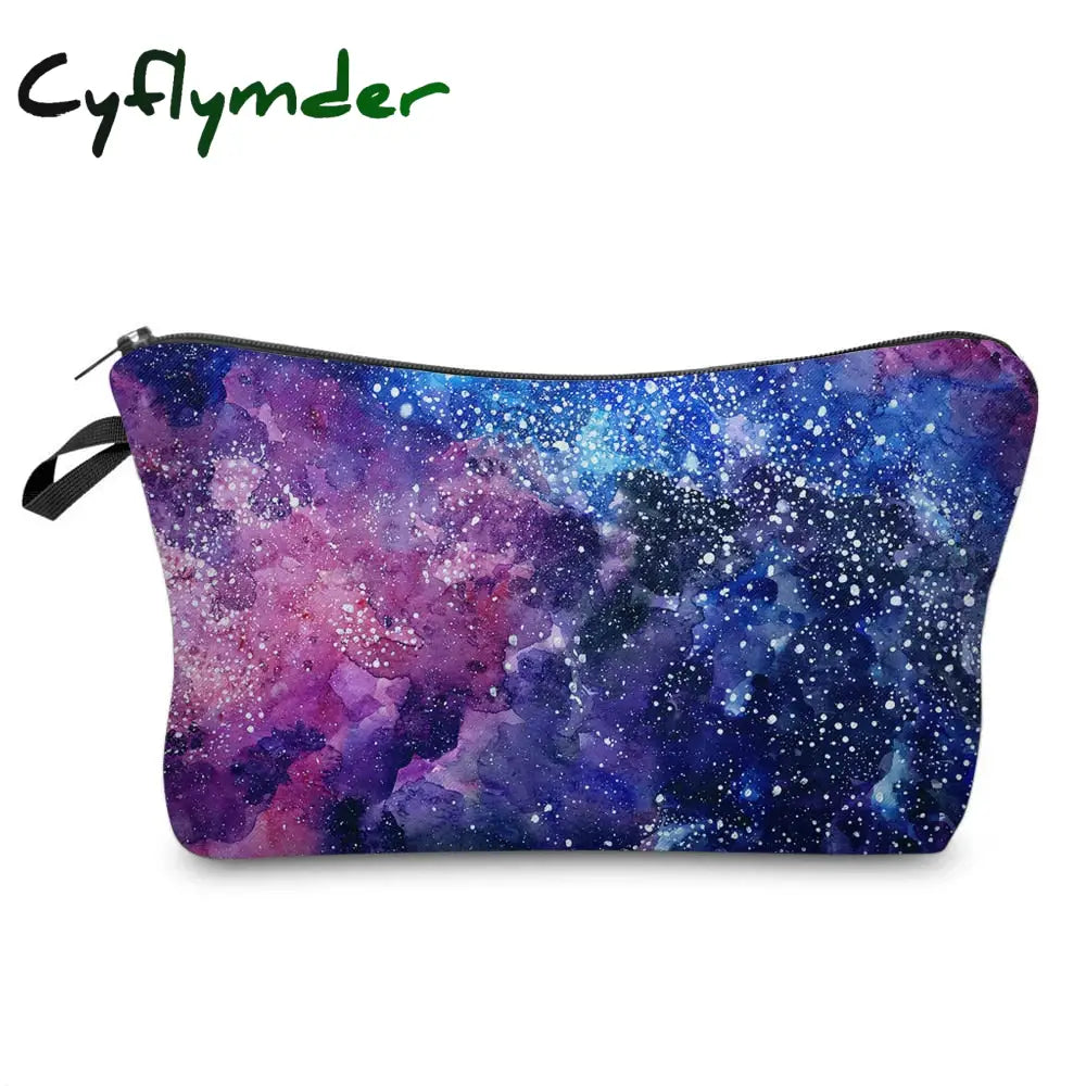 Cyflymder Sloth Abstract Art Cosmetic Bag Waterproof Printing Swanky Turtle Leaf Toilet Custom