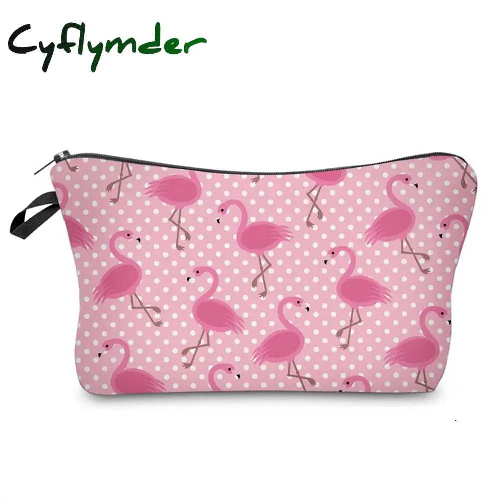 Cyflymder Sloth Abstract Art Cosmetic Bag Waterproof Printing Swanky Turtle Leaf Toilet Custom