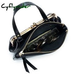 Cyflymder Small Coin Purse For Women Genuine Cow Leather Ladies Vintage Shoulder Bag Large Capacity