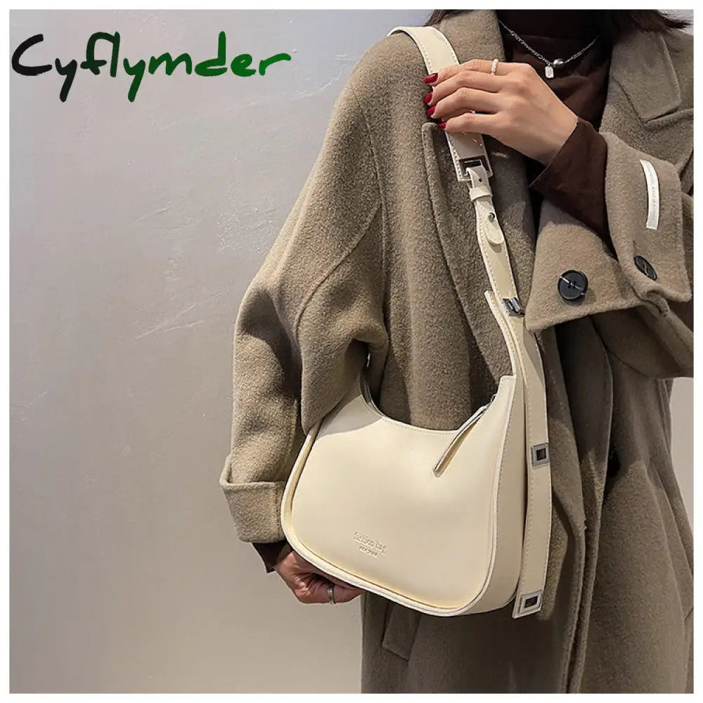 Cyflymder Small Designer Women’s Black Bag Simple Retro Crossbody Bags Luxury Pu Leather Female