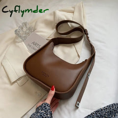 Cyflymder Small Designer Women’s Black Bag Simple Retro Crossbody Bags Luxury Pu Leather Female