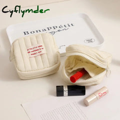 Cyflymder Small Earphone Lipsticks Sanitary Pads Storage Organizer Pouch Bag Case Mini Zipper Women