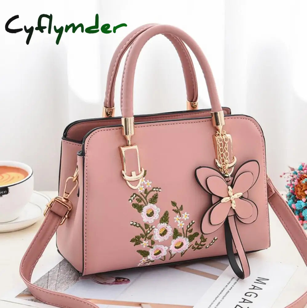 Cyflymder Small Fresh Embroidered Square Bag New Fashion Women Handbag Casual One-Shoulder Bags