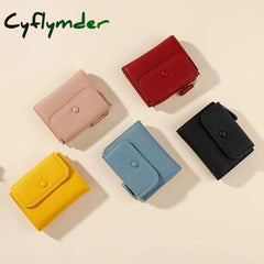 Cyflymder Small Pu Leather Women Wallet Mini Lady Coin Purse Pocket Yellow Female Girl Brand