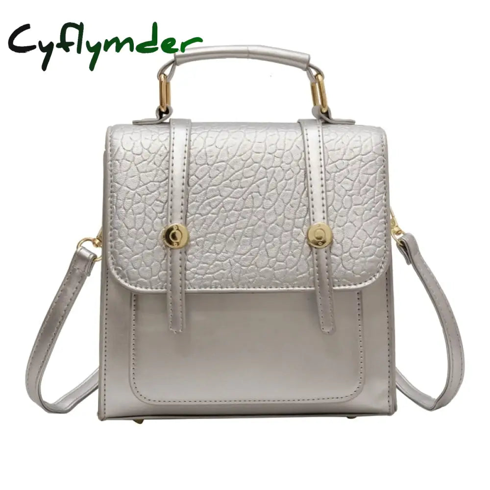 Cyflymder Small Retro Leather Back Pack For Women Korean Fashion New Designer Mini Backpack Trendy