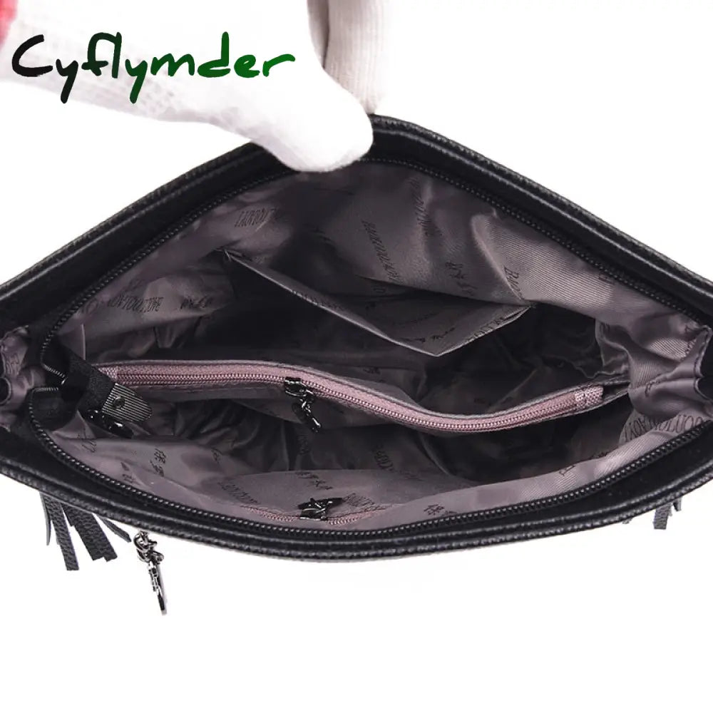 Cyflymder Soft Leather Hand Crossbody Bags For Women New Luxury Handbags Casual Shoulder Bag