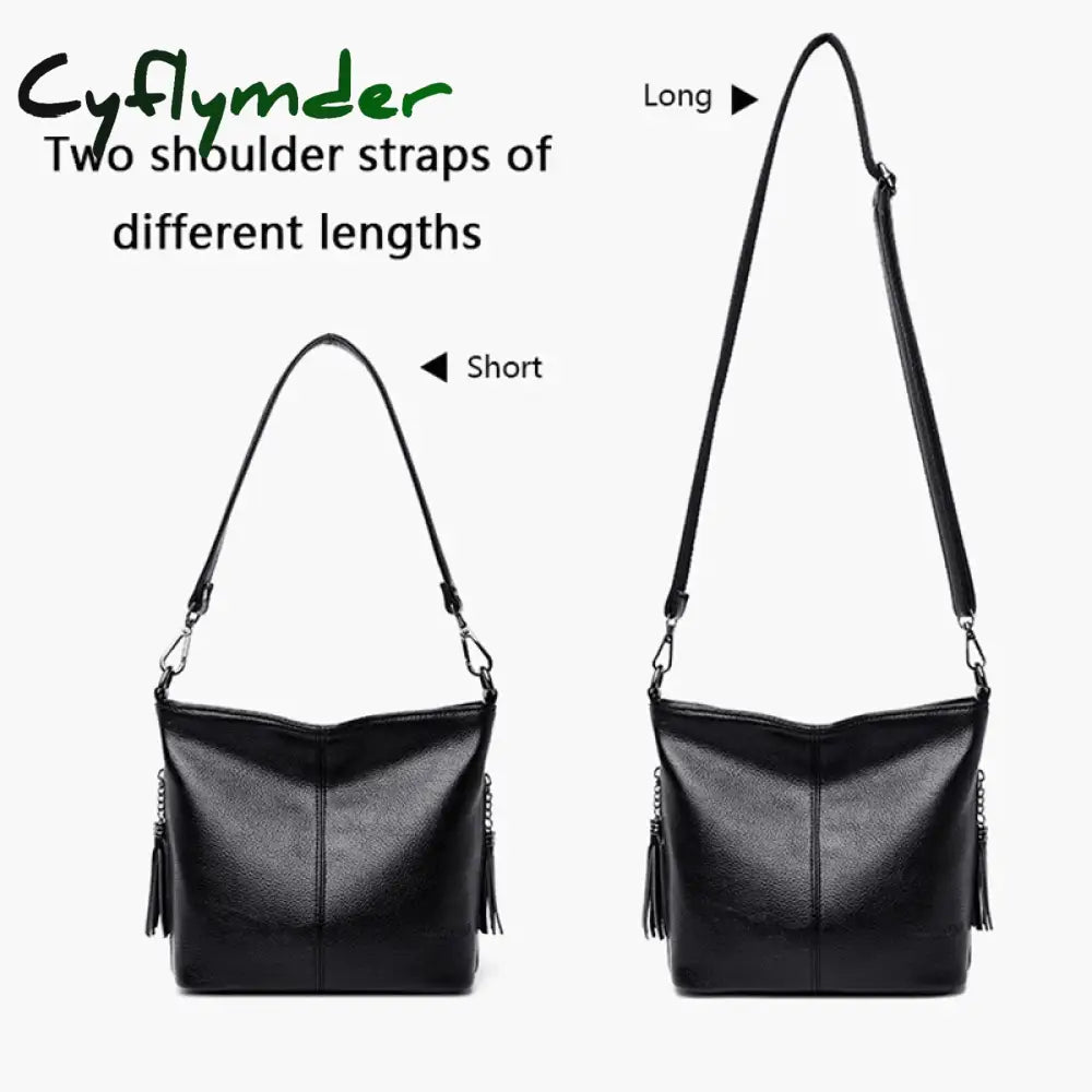 Cyflymder Soft Leather Hand Crossbody Bags For Women New Luxury Handbags Casual Shoulder Bag