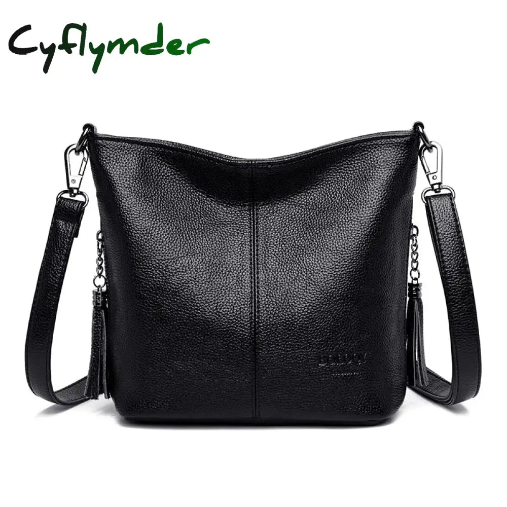 Cyflymder Soft Leather Hand Crossbody Bags For Women New Luxury Handbags Casual Shoulder Bag