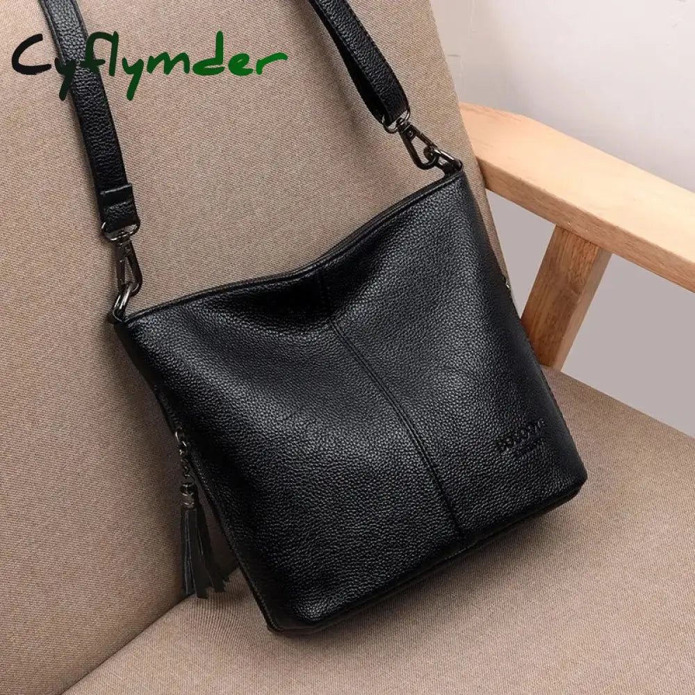 Cyflymder Soft Leather Hand Crossbody Bags For Women New Luxury Handbags Casual Shoulder Bag