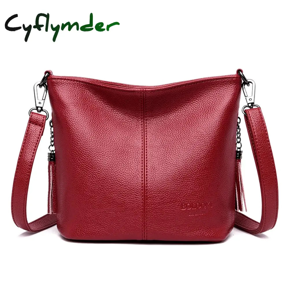 Cyflymder Soft Leather Hand Crossbody Bags For Women New Luxury Handbags Casual Shoulder Bag