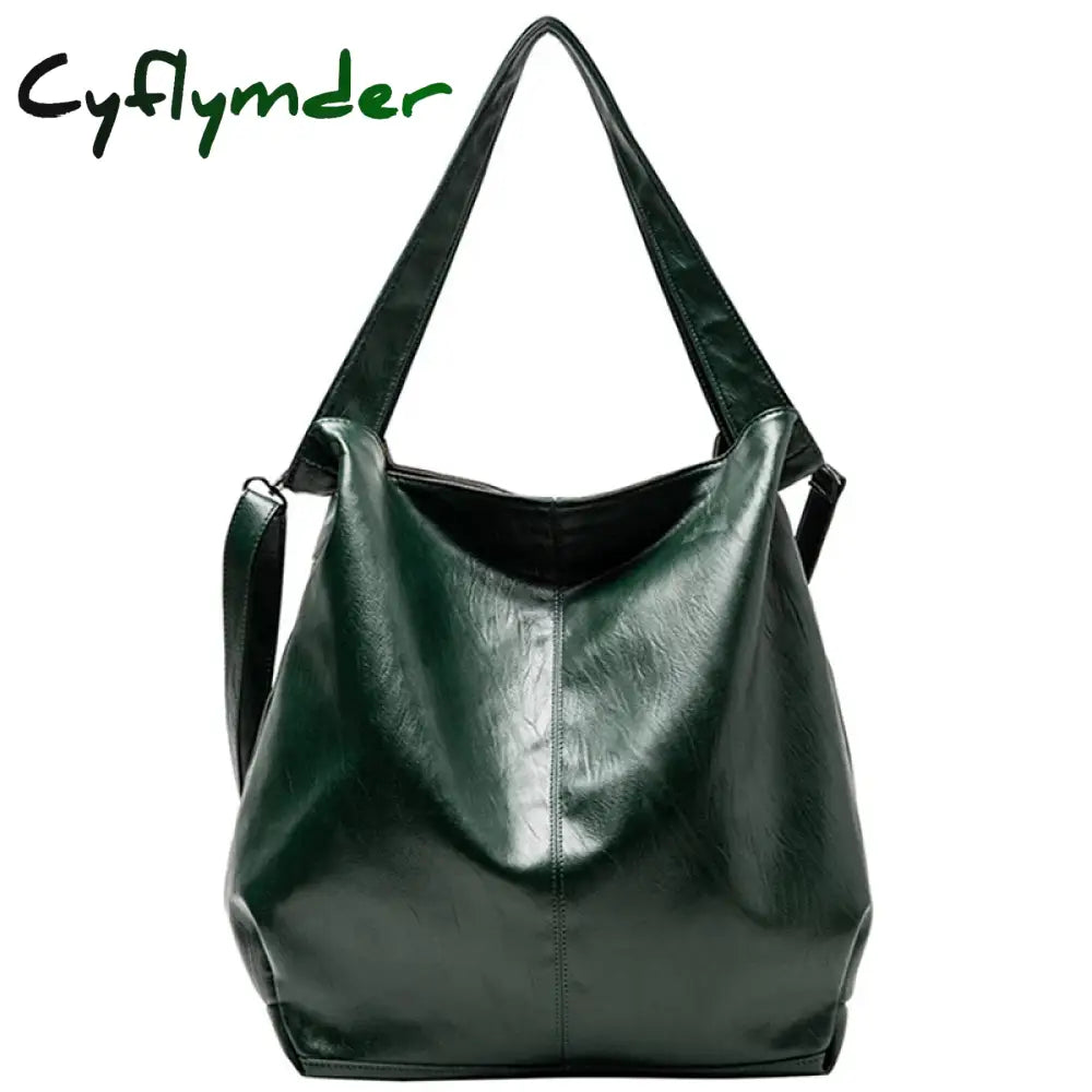 Cyflymder Soft Leather Shoulder Bags Luxury Handbags Women Large Capacity Top Handle Bag Women’s