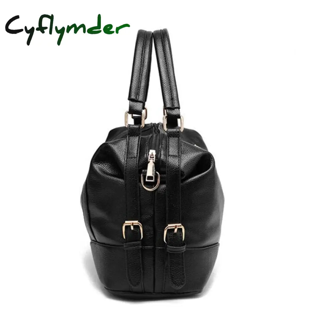 Cyflymder Soft Leather Women Handbags Elegant Ladies Shoulder Bag Vintage Female Messenger Large