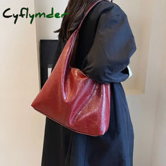 Cyflymder Soft Pu Leather Shoulder Bag For Women Wedding All-Match Casual Hundred Underarm Bolso