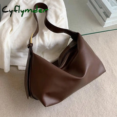 Cyflymder Soft Pu Leather Women Shoulder Bags Large Capacity Brand Luxury Black Crossbody Bags