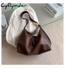 Cyflymder Soft Pu Leather Women Shoulder Bags Large Capacity Brand Luxury Black Crossbody Bags