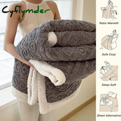 Cyflymder Soft Sherpa Throw Blanket for Couch Sofa Multi Size Fleece 3D Embossed Fuzzy Cozy Blanket for Bed Thick