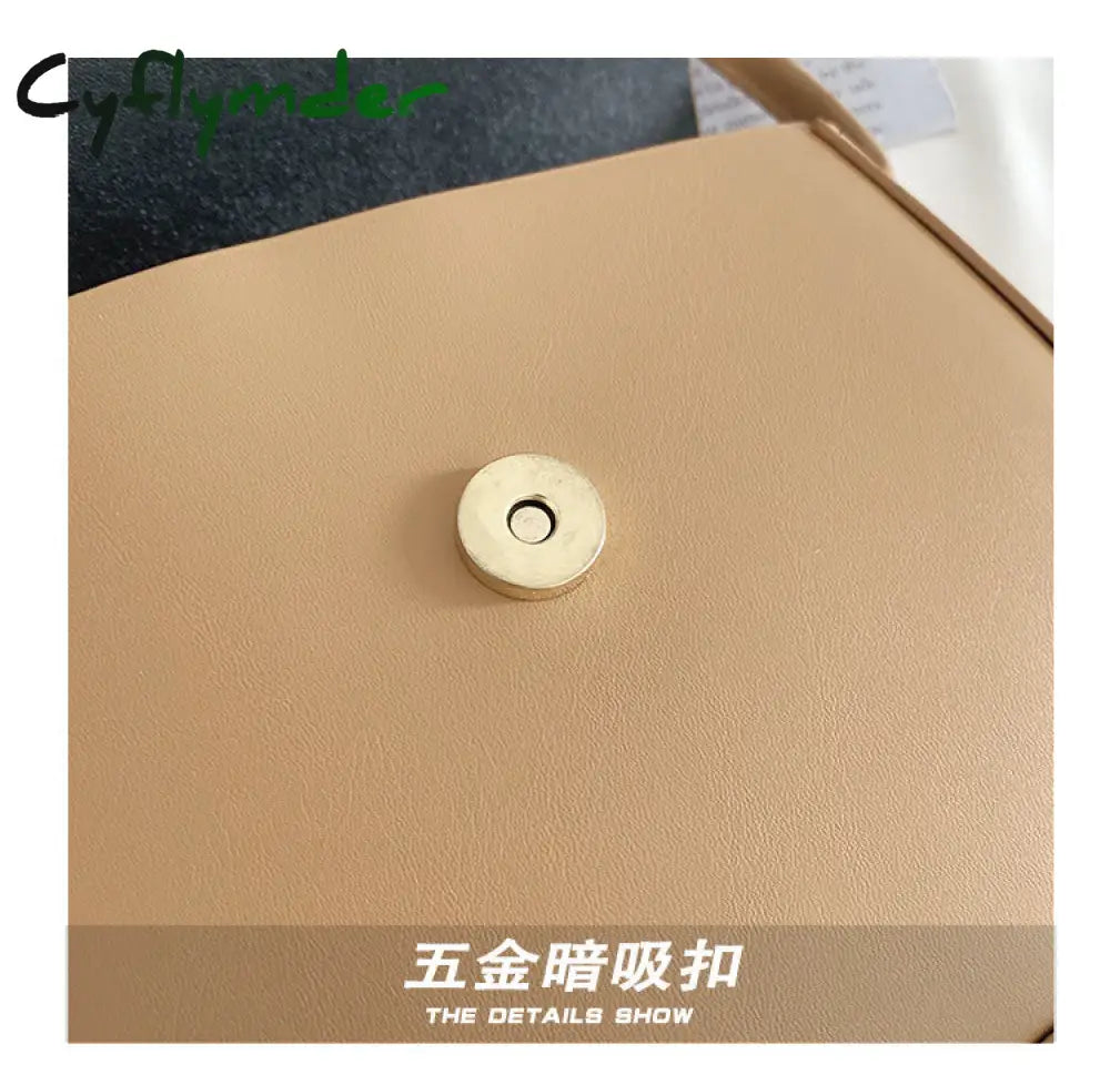 Cyflymder Solid Color Simple Mini Saddle Bag Pu Leather Crossbody Bags For Women Summer Fashion