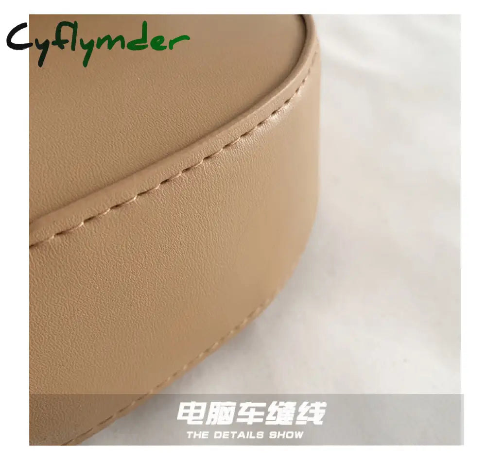 Cyflymder Solid Color Simple Mini Saddle Bag Pu Leather Crossbody Bags For Women Summer Fashion