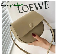 Cyflymder Solid Color Simple Mini Saddle Bag Pu Leather Crossbody Bags For Women Summer Fashion