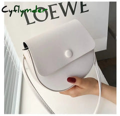 Cyflymder Solid Color Simple Mini Saddle Bag Pu Leather Crossbody Bags For Women Summer Fashion