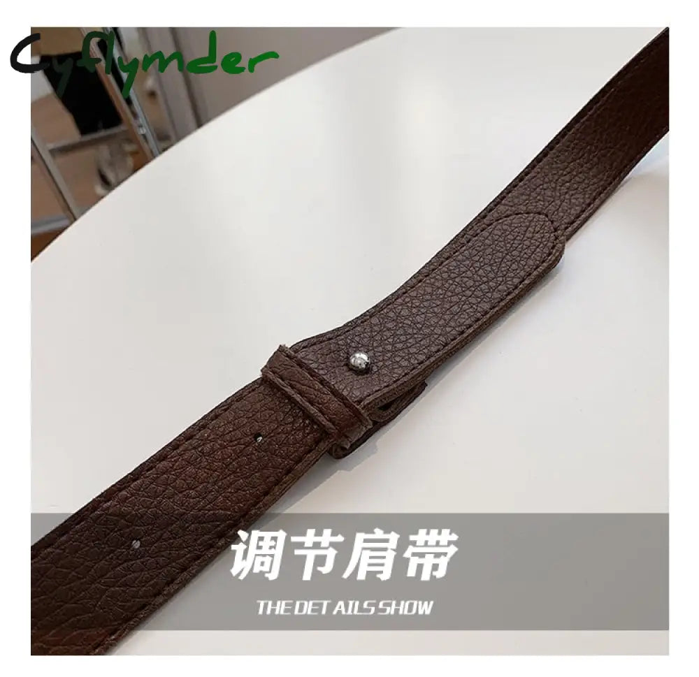 Cyflymder Solid Color Tote Bucket Bag Fashion New High Quality Pu Leather Women’s Designer