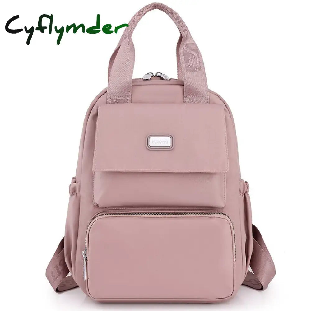 Cyflymder Solid Color Waterproof Nylon Women’s Backpack High Quality Multifunctional Ladies Handy