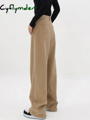 Cyflymder- Solid Corduroy Baggy Wide Leg Pants