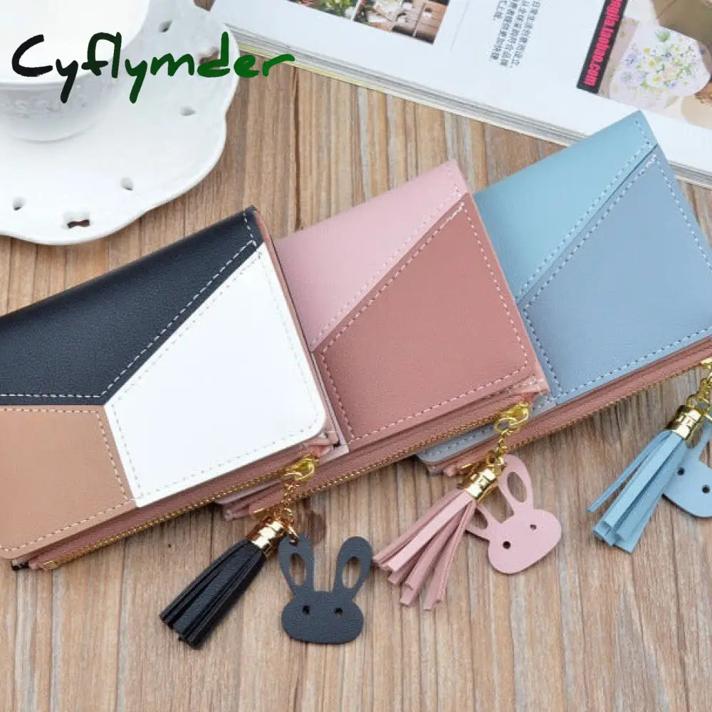 Cyflymder Spring And Autumn New Wallet Short Women Wallets Zipper Purse Luxury Brand Trendy Coin