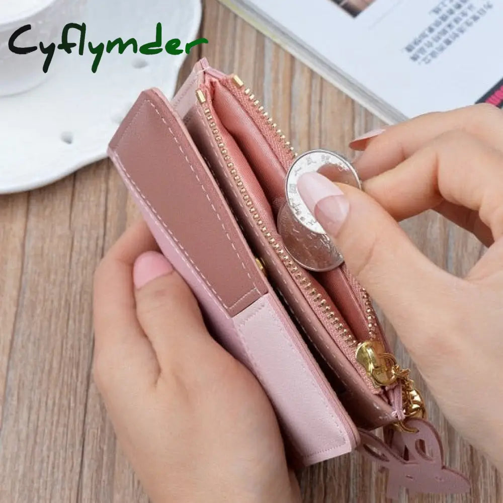 Cyflymder Spring And Autumn New Wallet Short Women Wallets Zipper Purse Luxury Brand Trendy Coin