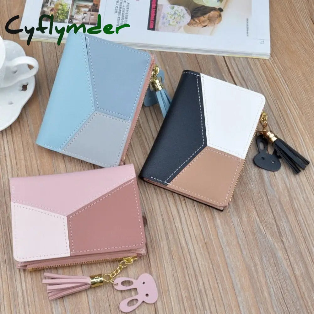 Cyflymder Spring And Autumn New Wallet Short Women Wallets Zipper Purse Luxury Brand Trendy Coin