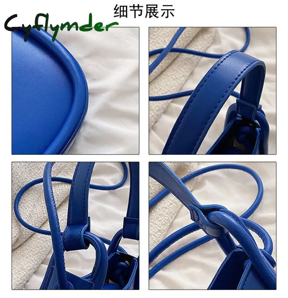 Cyflymder Spring Famous Brand Pu Leather Women’s Designer Underarm Handbag Short Handle Luxury