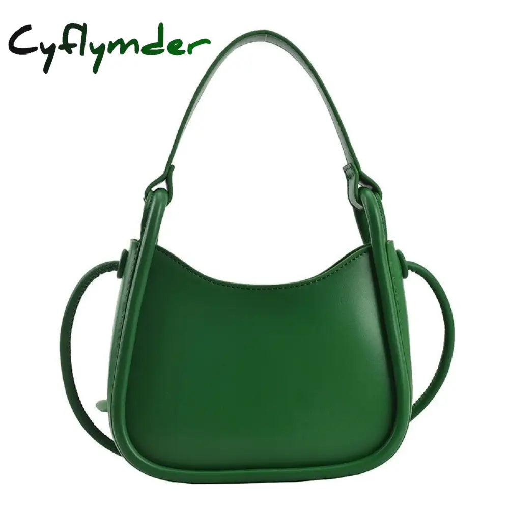 Cyflymder Spring Famous Brand Pu Leather Women’s Designer Underarm Handbag Short Handle Luxury