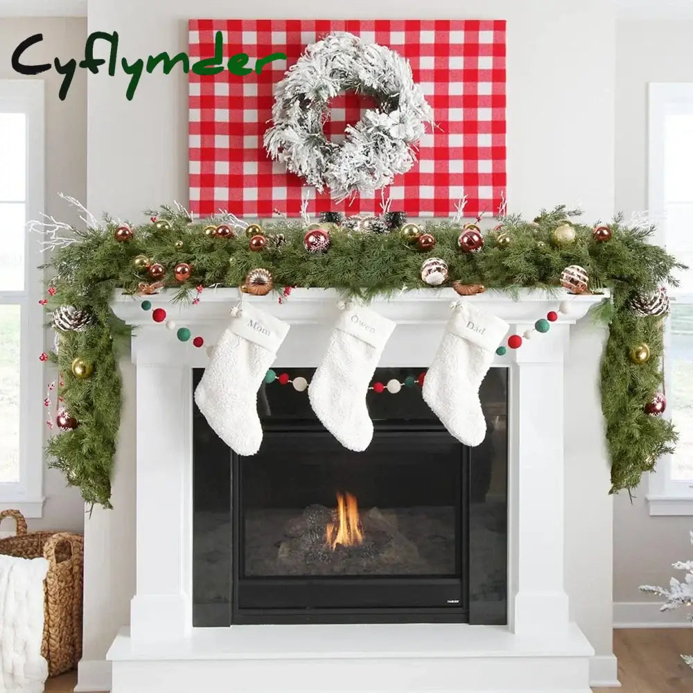 Cyflymder spring mantel decor Artificialplant rattan Long vines NewYear Christmas tree Wreath Home festival Outdoor