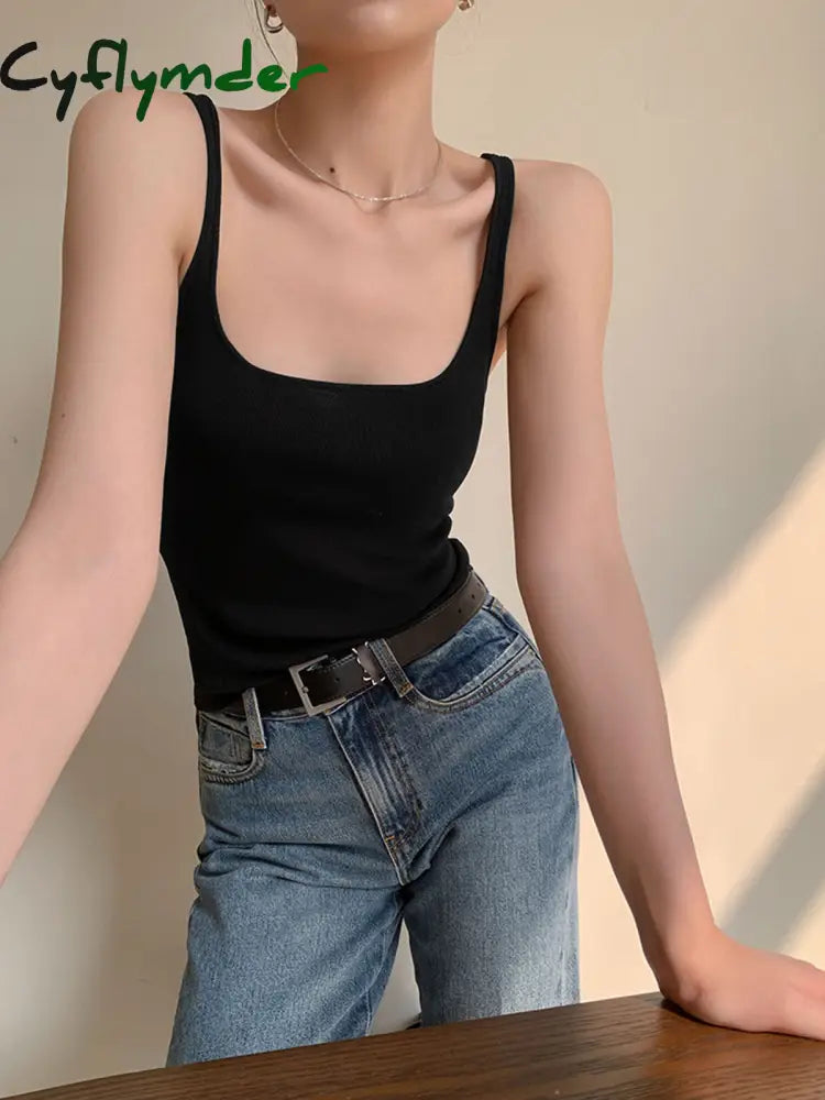 Cyflymder - Square Neck Tank Top Tops & Camis