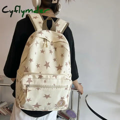 Cyflymder Star Backpack for Women Men 17 Inch Star Laptop Backpack College Bag Cute Travel Backpack Student Back To