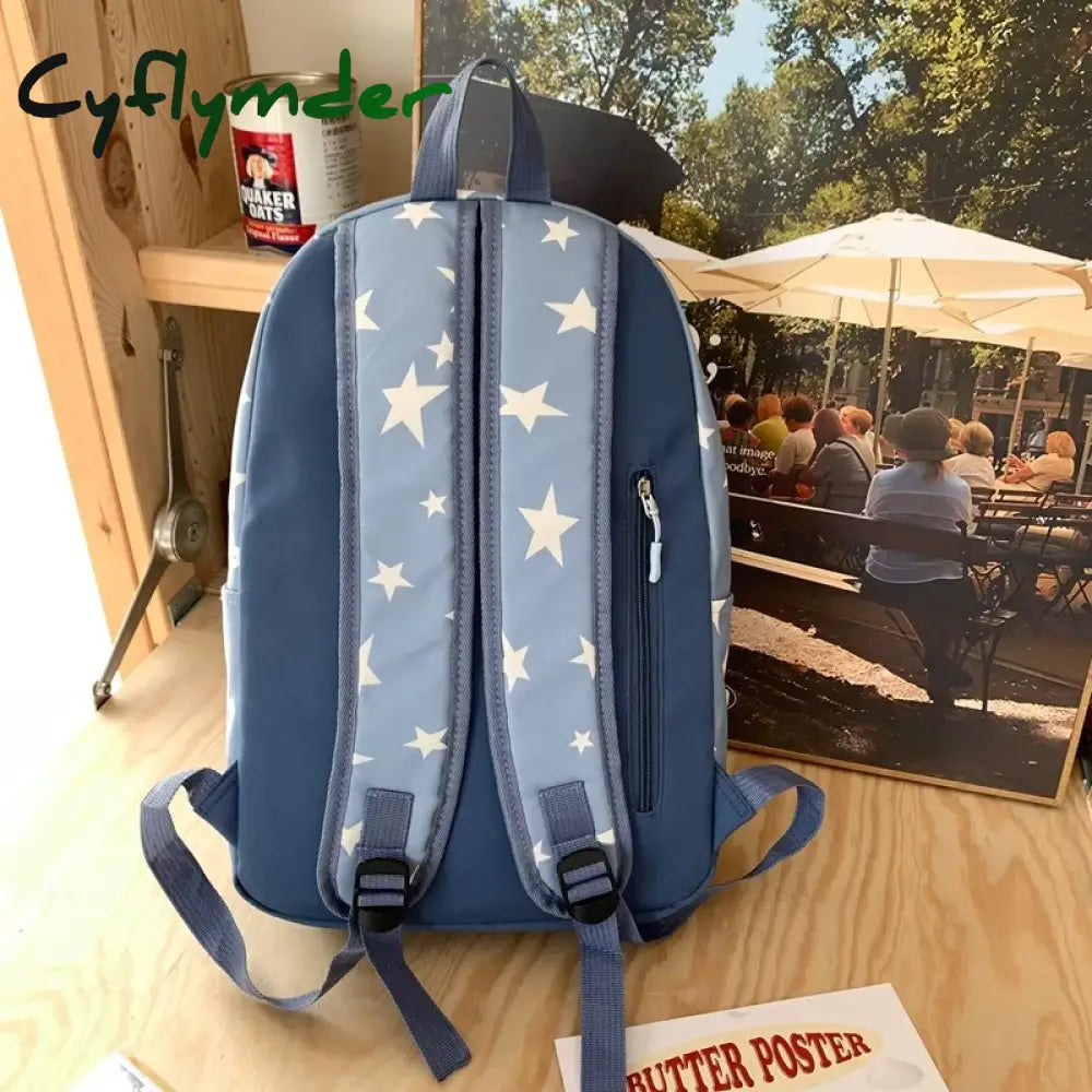 Cyflymder Star Backpack for Women Men 17 Inch Star Laptop Backpack College Bag Cute Travel Backpack Student Back To