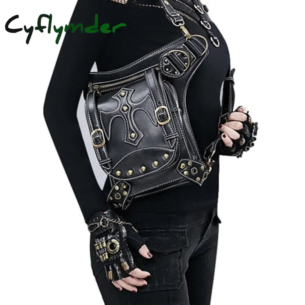 Cyflymder Steampunk Waist Leg Bags Women Men Victorian Style Holster Bag Motorcycle Thigh Hip Belt