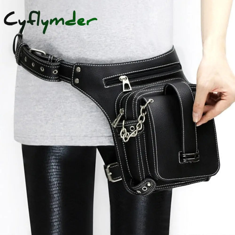 Cyflymder Steampunk Waist Leg Bags Women Men Victorian Style Holster Bag Motorcycle Thigh Hip Belt