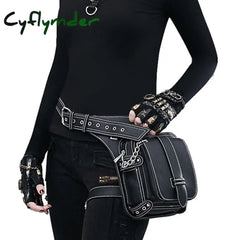 Cyflymder Steampunk Waist Leg Bags Women Men Victorian Style Holster Bag Motorcycle Thigh Hip Belt