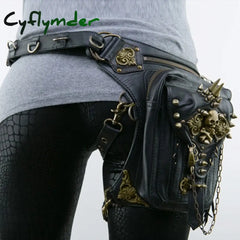 Cyflymder Steampunk Waist Leg Bags Women Men Victorian Style Holster Bag Motorcycle Thigh Hip Belt